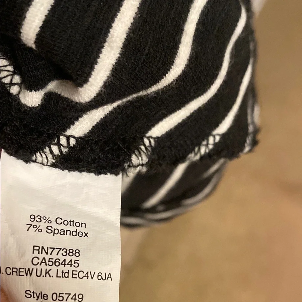 J.Crew Black and White Striped Dress Size XXS